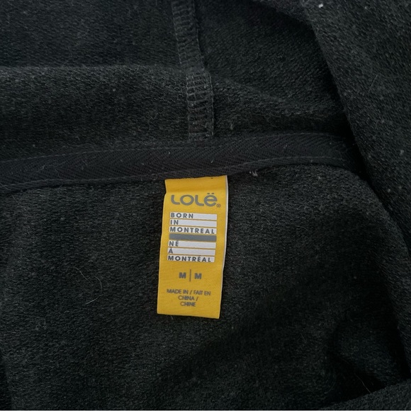 Lole Gray Long Sleeve Striped Cowl Neck Kangaroo Pouch Hoodie - Picture 5 of 9